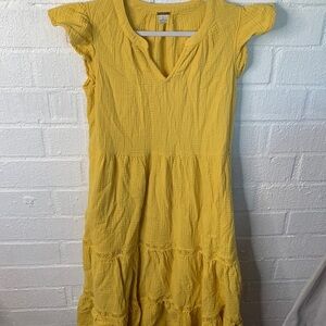 Magaschoni Organic Cotton Mustard Yellow Maxi Dress size Large